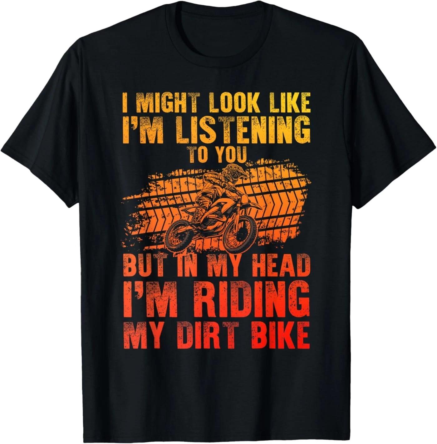 Funny Dirt Bike Art for Men Women Motocross Dirt Bike Rider T-Shirt M