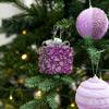 Foam Christmas Ornament Balls Purple Xmas Decor  Christmas Tree Decor