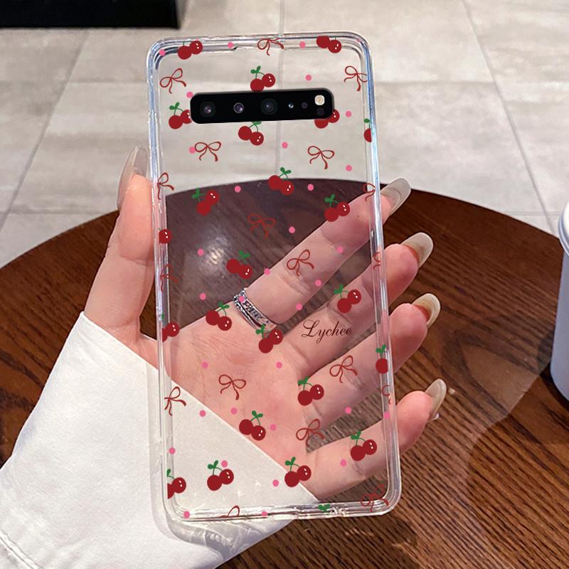 Casing For Samsung Galaxy S10 5G 6.7" SM-G977U G977N G977B Case Aesthetic Fashion Cute Cat Transparent Soft Silicone Back Cover