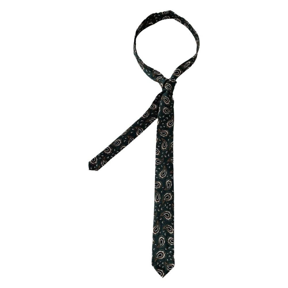 Casual Long Cashew Print Tie Soft Belt Narrow Tie Adjustable Hand Tied Men Necktie Unisex
