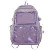 Japanese ins transparent badge pain bag backpack women's two-dimensional comic exhibition jk schoolbag student girl backpack