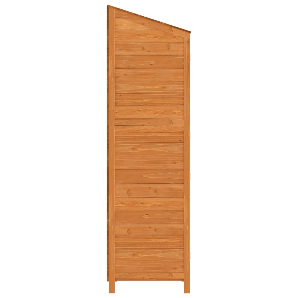 Vidaxl Garden Shed, Brown, 55X52X174.5 Cm, Solid Fir Wood