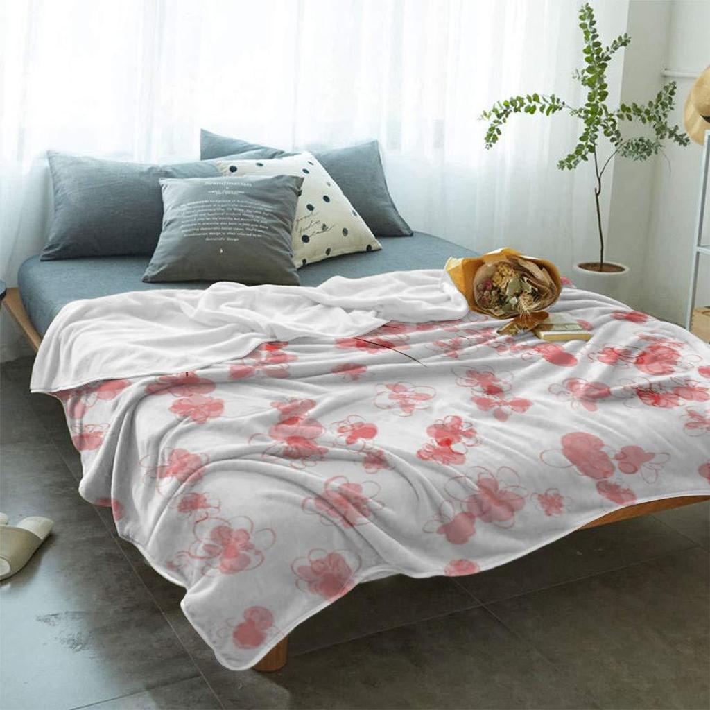 Pink Cherry Blossom Blanket Flower Flower Blanket Ladies Flannel Bed Sofa Soft Nap Blanket