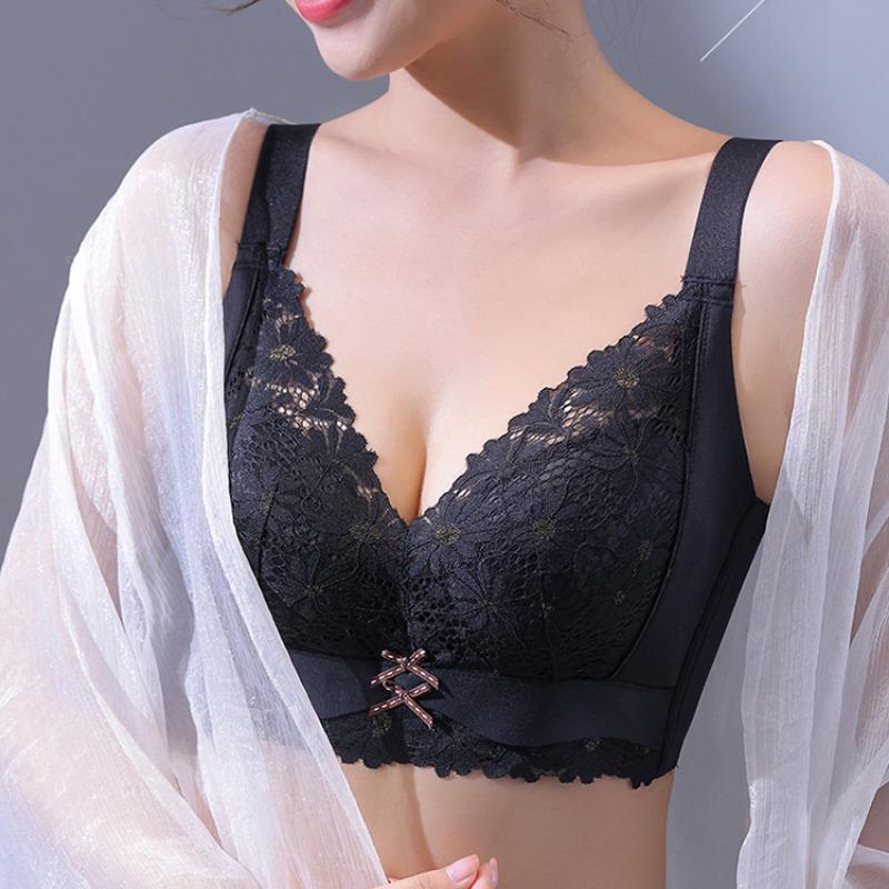 Raccolta della biancheria intima femminile Anello non in acciaio Comodo anti-cedimento Raccogli il vice seno Reggiseno regolabile con sensazione di calore