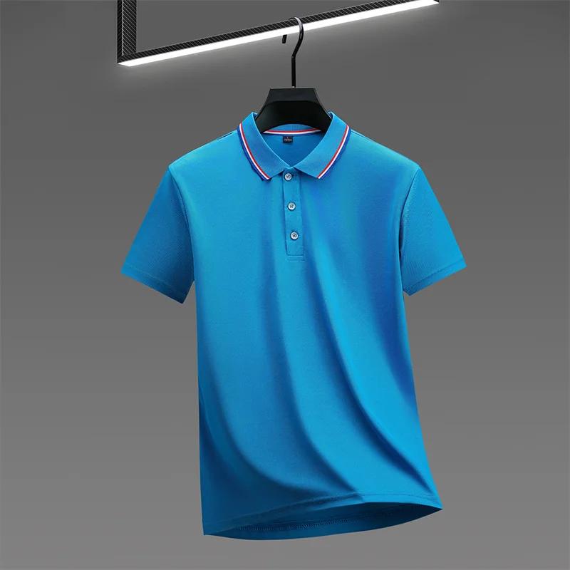 Men's Casual Solid Color Short Sleeve Polo Shirt 2026 Summer Fashionable Comfortable Versatile Top for Men