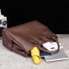 Retro Men's Portable Briefcase Casual Messenger Bag Crazy Horse Leather Men's Bag Horizontal Shoulder Bag