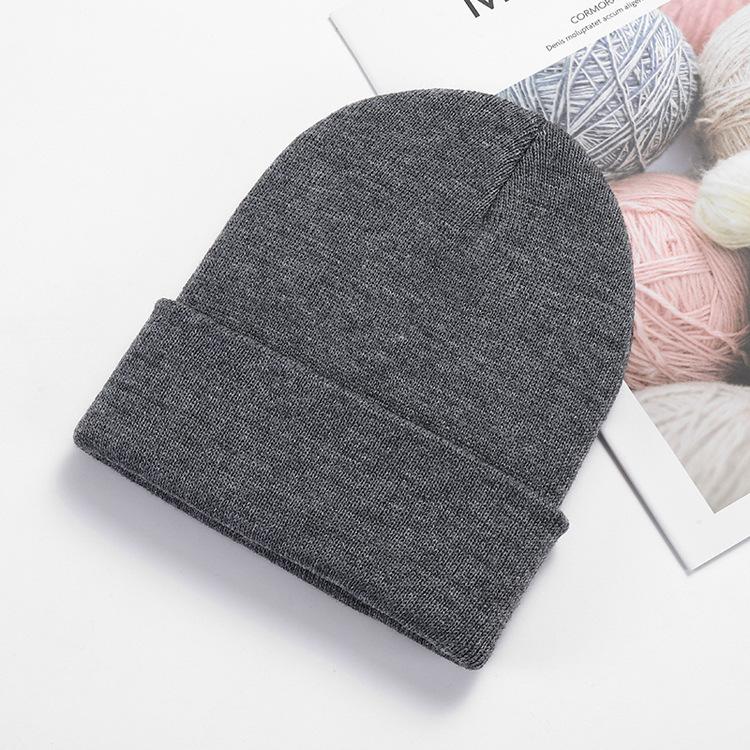 Good Quality Embroidery 100 % Acrylic Warm Beanie Hats Custom logo Knitted Beanie Unisex Winter Beanie