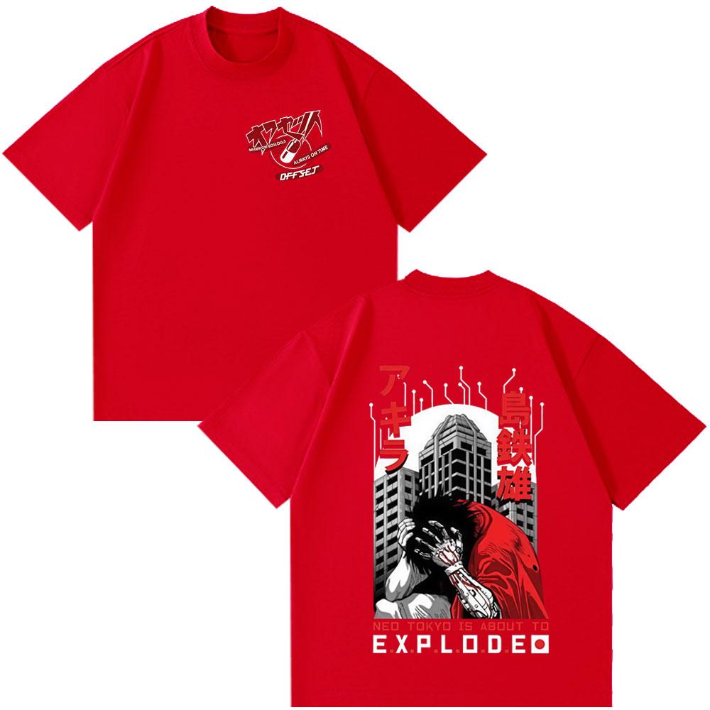 

Anime Akira T Shirts 90s Japanese Unisexga Movie Shotaro Kaneda Shima Tetsuo T-shirt Unisex Women Fashion Tee Tops Oversized T-shirts S
