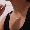 Peach Heart Flow Su Pendant Necklace Niche Personality Design Cross Titanium Steel Jewelry Set Women