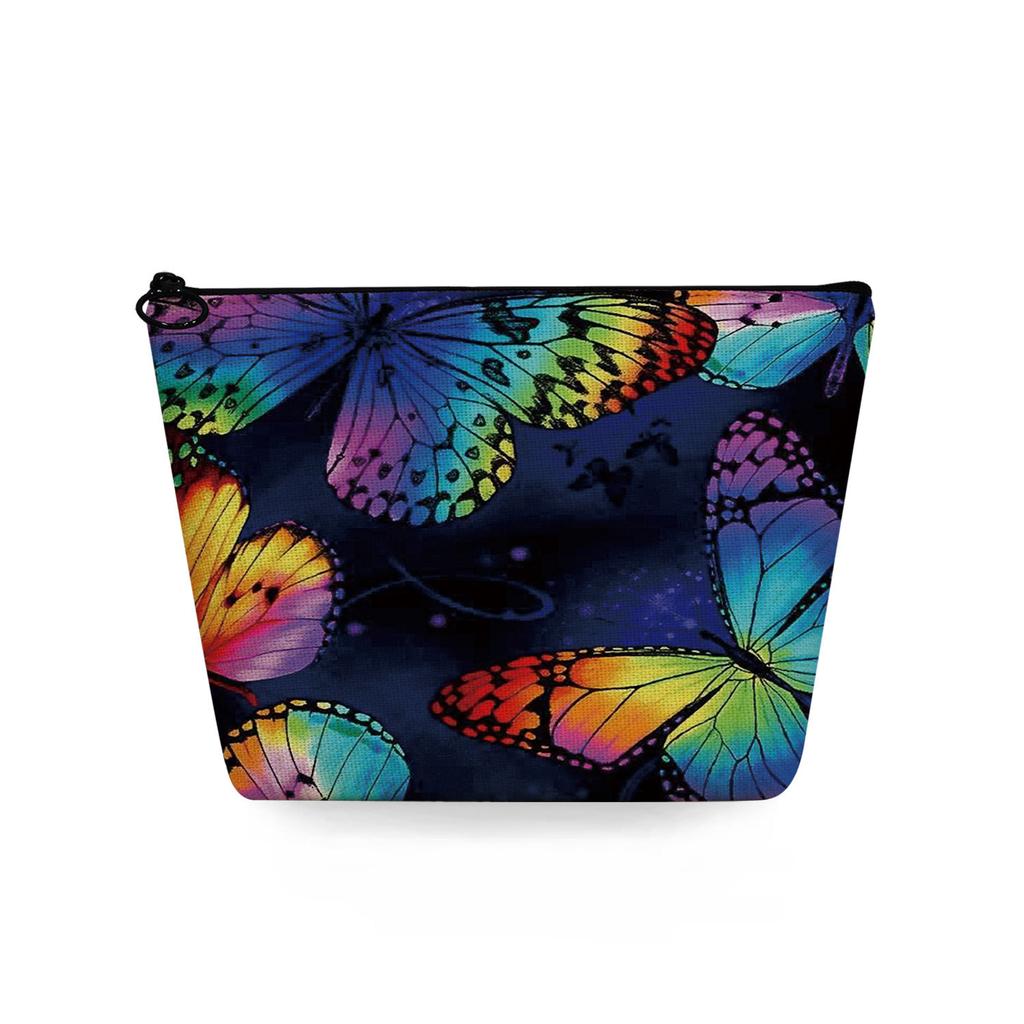 Women Butterfly Print Cosmetic Bag Toiletries Organize Travel Storage Case 6722