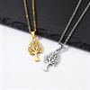 Tree of Life Necklace for Men,Waterproof Stainless Steel Family Tree Pendant Necklace,Jewelry Gift for Dad Him