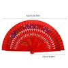 Colorful Wood Folding Fan Handheld Classical Spanish Fan Chinese Handheld Wood Folding Fan Dancing Parties