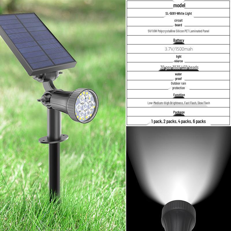 Super Bright Waterproof Solar Spotlight for Outdoor Lawn and Garden Solar Spotlight