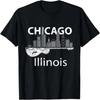 Chicago Souvenir Men Illinois Music Electric Guitar T-Shirt