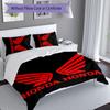 3pcs Honda Logo pattern bedding set duvet cover set includes duvet cover &pillowcases, perfect all season bedroom decoration & gift