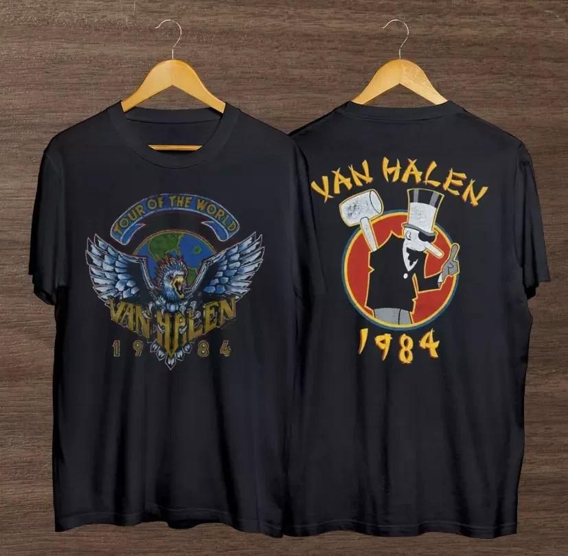 HOT!!! Van Halen Tour Of The World 1984 T-Shirt All Size S-5XL Unisex T-Shirt L