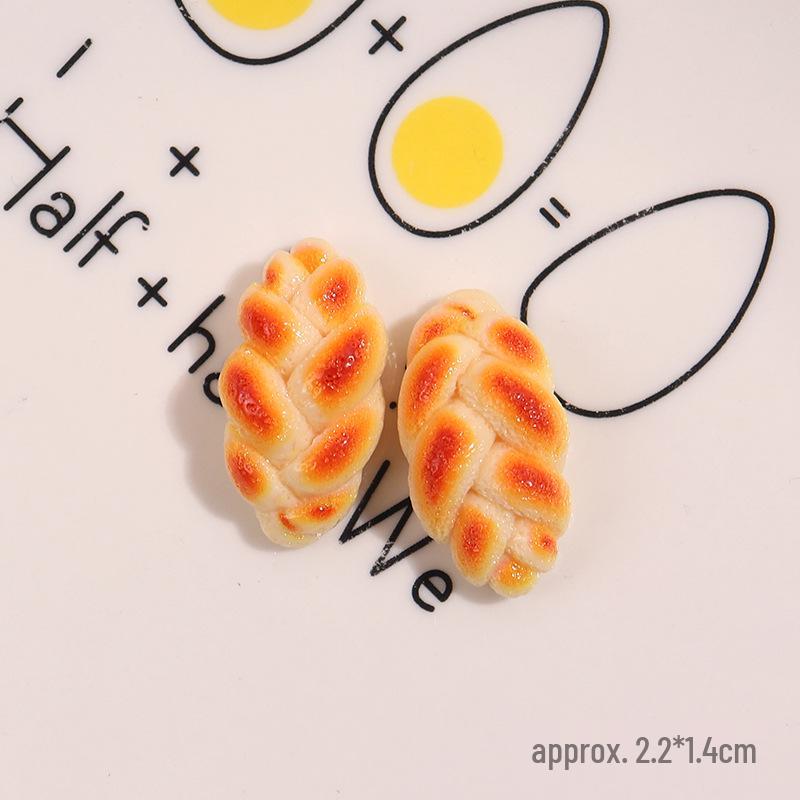 Miniature Cream Bread Simulation Toy Cake: DIY Resin Accessories for Children's Pretend Play and Handmade Projects.
