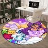 Fantasy Aph-mau Katze Traumlandschaft runder Teppich Stuhlpolster Runder Eingangsbereich Teppich, Weiche runde Teppiche für Wohnzimmer, Schlafzimmer, Kreis Teppich Dekor Geschenke