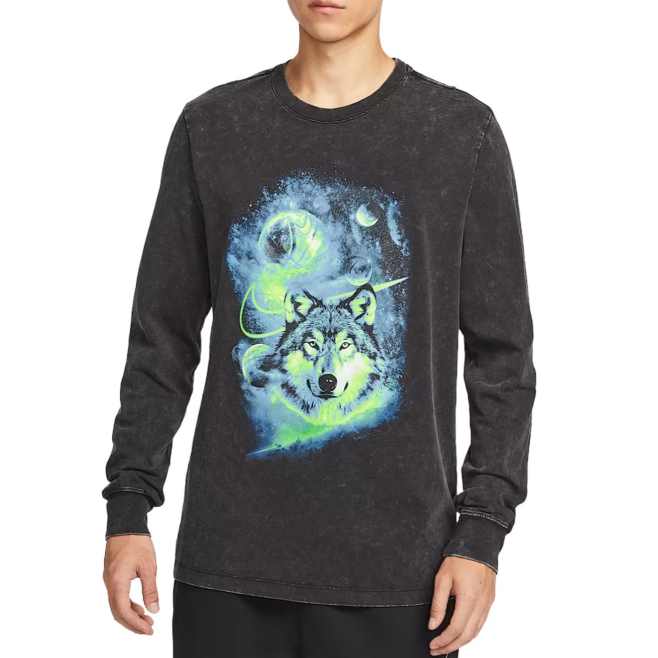 

Nike Удобная повседневная футболка с длинным рукавом Мужские топы Черный HV1763-010 S