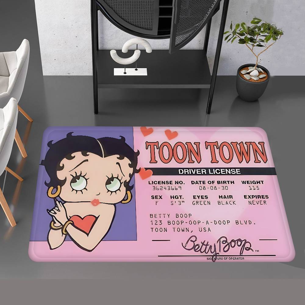Animation B-Betty B-Boop Bathroom Mat Kids Room Bedroom Decoration Balcony Anti-Slip Doormat Living Room Welcome Rug