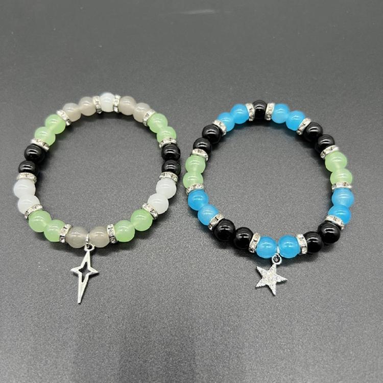 Trendy Beaded Bracelets Handmade Alternative Wrist Chain Bracelet Couple Bangles