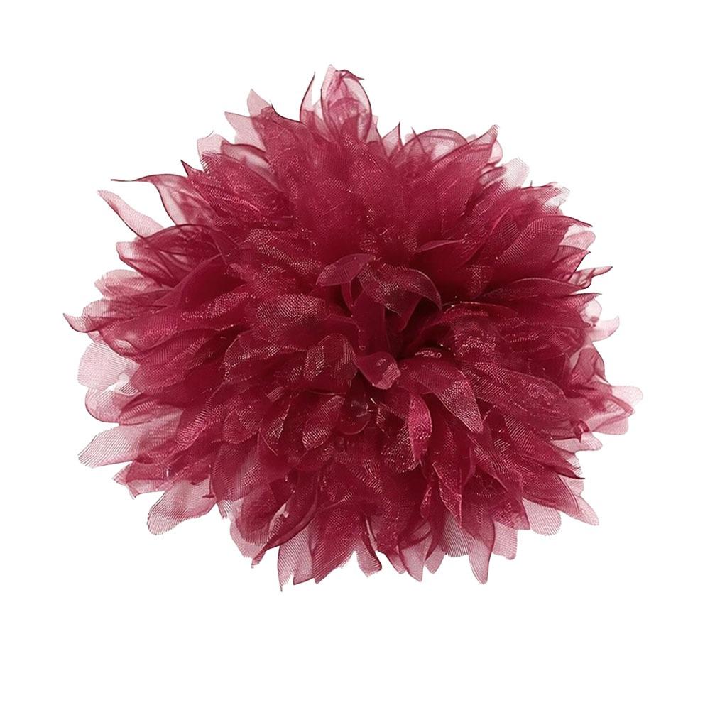 

Handmade Vintage Brooch Sewing Applique Accessories Chest Flower 3D Flower Corsage Wedding Banquet Dark red