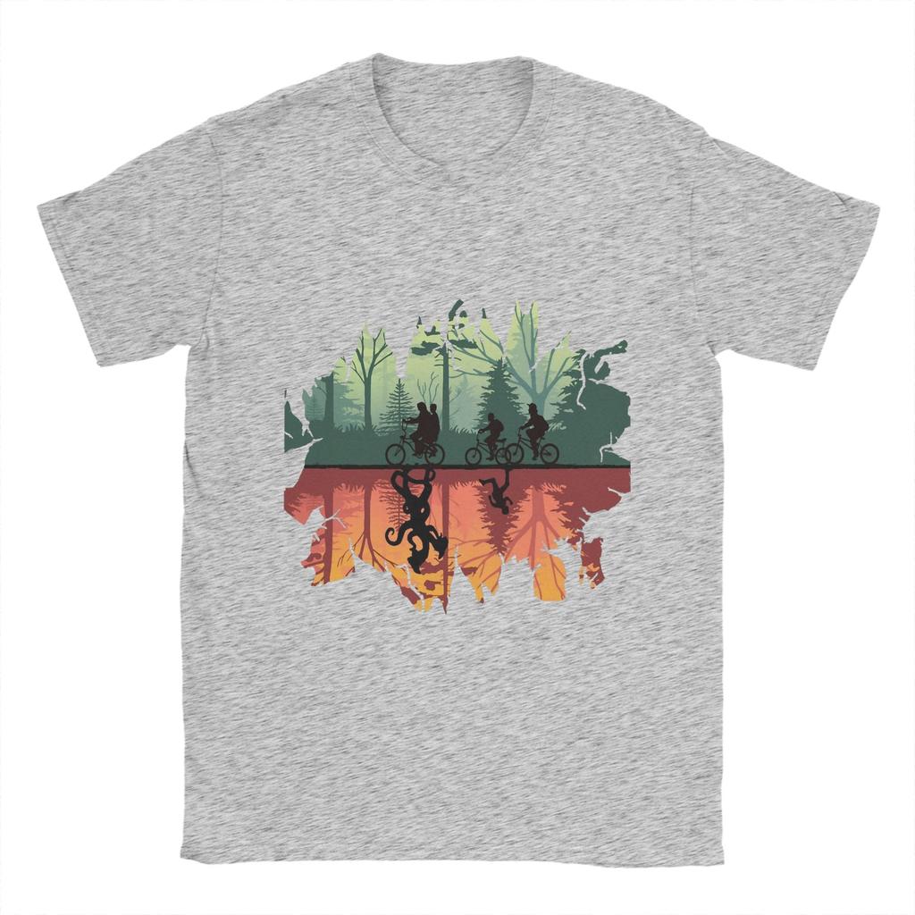 Stranger The Upside Down Pure Cotton T-Shirt For Mens Beach  Y2K Casual T-Shirts Comfortable Popular Tee Wholesale Tops