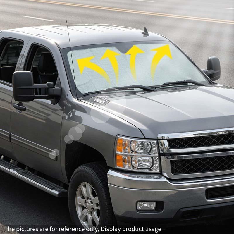 Car Front Windshield Sunshade Window Shade Foldable Sun Visor Cover Fit For Chevy Silverado For GMC-SIERRA 2007-2013 Car Interior Accessories