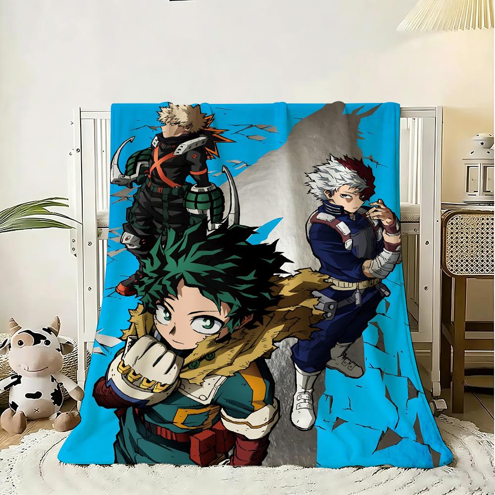 My Hero Academia Anime Throw 240g Flannel Blanket Lightweight Soft Skin-friendly Summer Thin Throw Blanket
