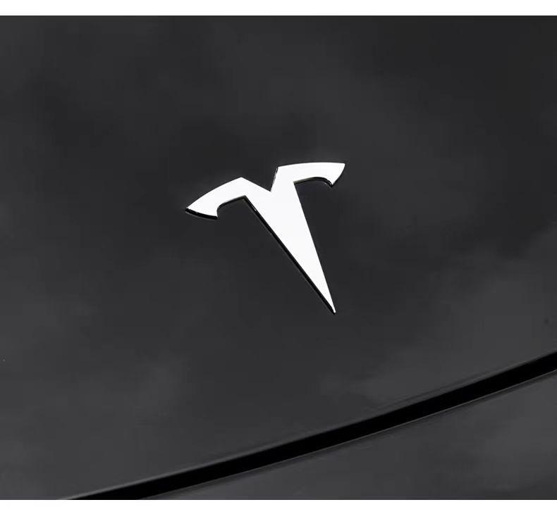 Tesla Model 3 SY X Kofferraum Kunststoff Logo Aufkleber - TESLA Englischer Buchstabe Auto Aufkleber