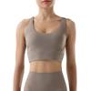 Double-sided Brushed Cross Back Sports Shockproof Gathered Yoga Fitness Vest