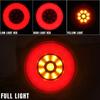 2PCS Round Car Truck LED Tail Light Trailer Rear Taillights Side Marker Warning Lights Turn signal Stop Brake Light for Lorry