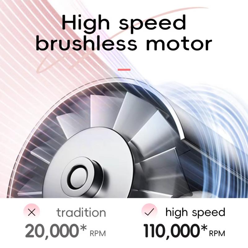 Professional hair dryer with curling nozzle, high-power negative ion styling device, fast-drying styling tool hair dryer
