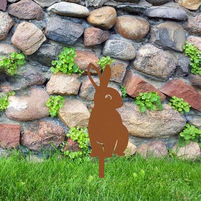 RabbitSquirrel Figuren Schmiedeeisen Gartendeko Schmiedeeisen RabbitSquirrel Skulptur Garten Terrasse Gartendeko Schmiedeeisen