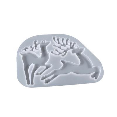 Christmas Elk Ornament Silicone Mold Diy Christmas Deer Scented Plaster Candle Mold Resin Crafts Making Tools For Home Decor