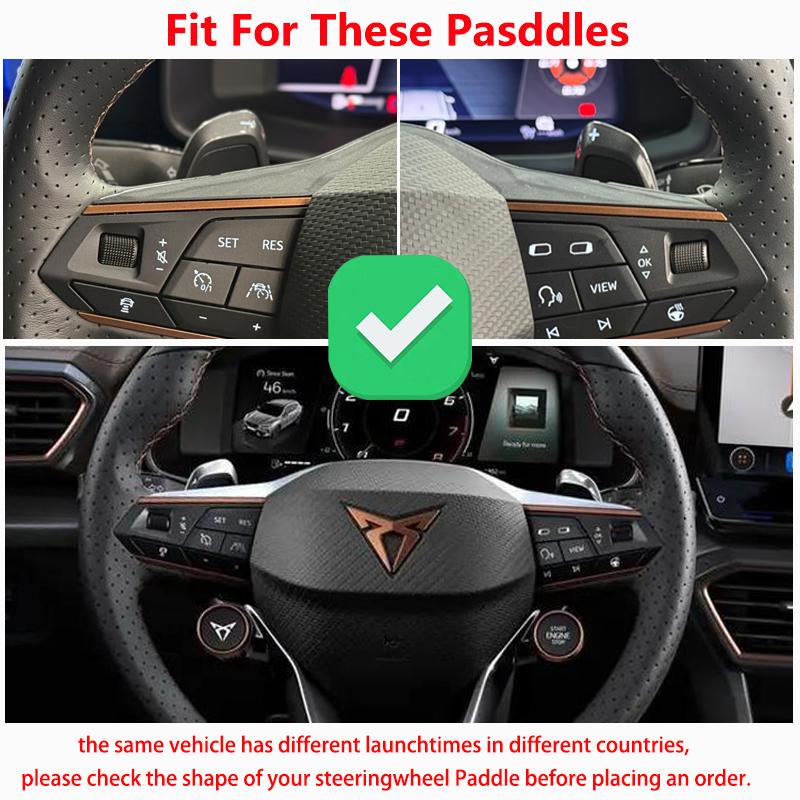 For Seat Cupra Formentor Leon Ateca 2024 Terramar 2025 Car Steering Wheel Shift Paddle Shifter Extend