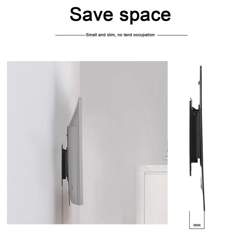 14-24 Zoll 10 cm Halterung Wandmontage Druckverschluss Flachbildschirmhalterung Universal Metallhalter LCD LED Monitor Rahmen