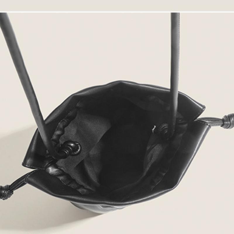 Geantă găleată nouă la modă, geantă de umăr, piele PU, șnur avansat, casual, versatilă, capacitate mare, navetă, simplă, tip crossbody