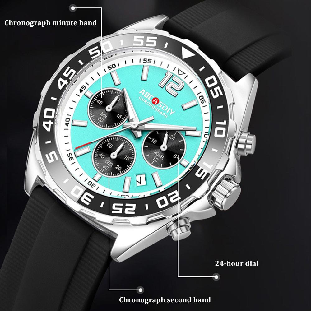 Mode Datum Quarz Herrenuhren Luxus Herrenuhr Chronograph Sport Herren Armbanduhr Relogio Masculino