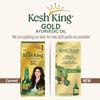 Kesh King Gold Ayurvedic Hair Oil with 21 Herbs and Gro-Biotin, Helps Grow New Hair and Reduce Hair Fall, Comes with a Hairfall Reduction Tracker