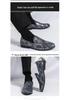 Men's Plus Size Python Pattern Slip-on Leather Loafers - Korean Style Business Casual Shoes