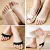 Anti-slip Sponge Lining Ice Silk Invisible Foot Pad Open Toe Socks Sock Slippers Half Socks