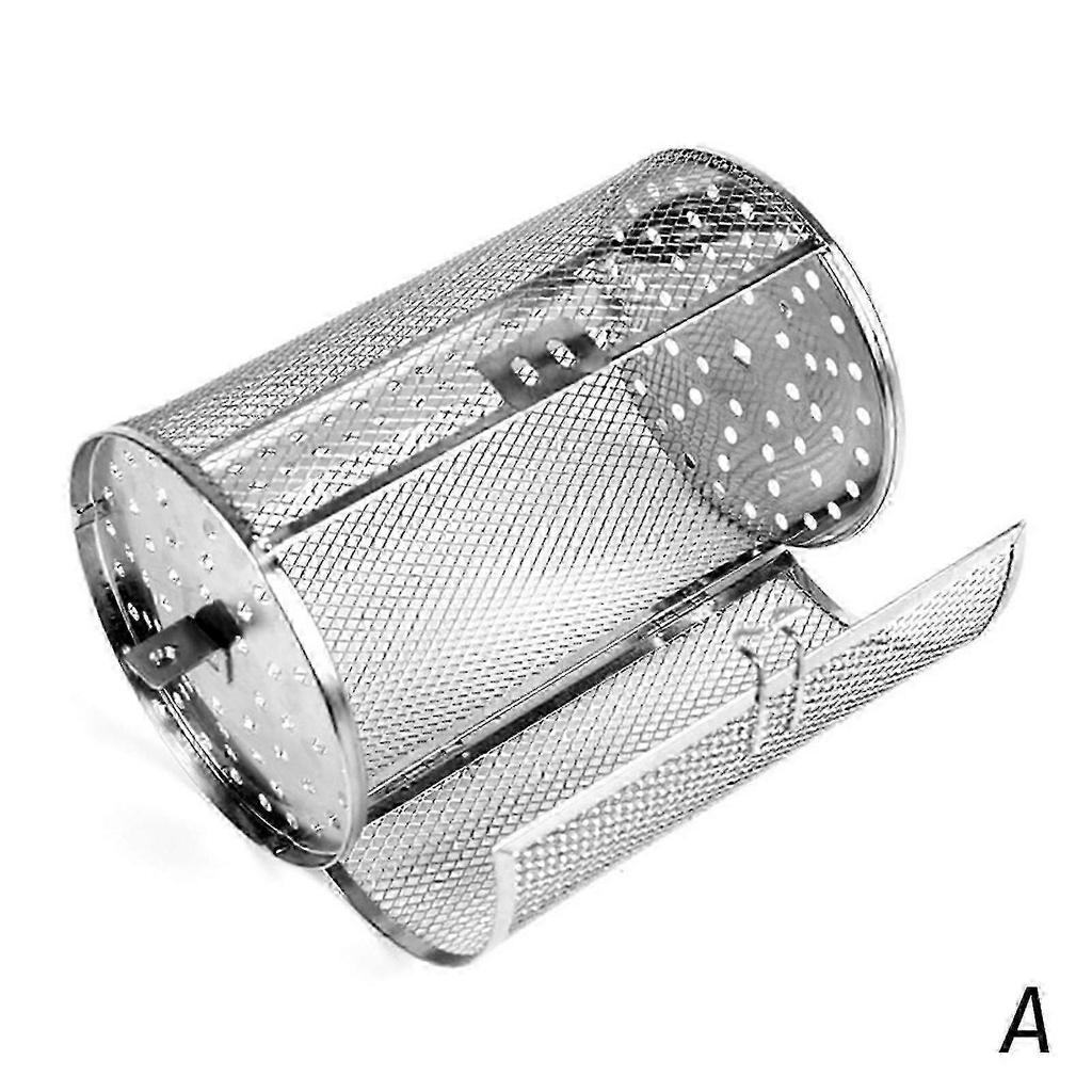 Rotisserie grill basket for rotating drum cooking