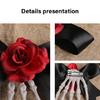 1pc Gothic Rose Skeleton Hair Clip Secure Side Clip Design Plastic Construction For Halloween Party Accessories