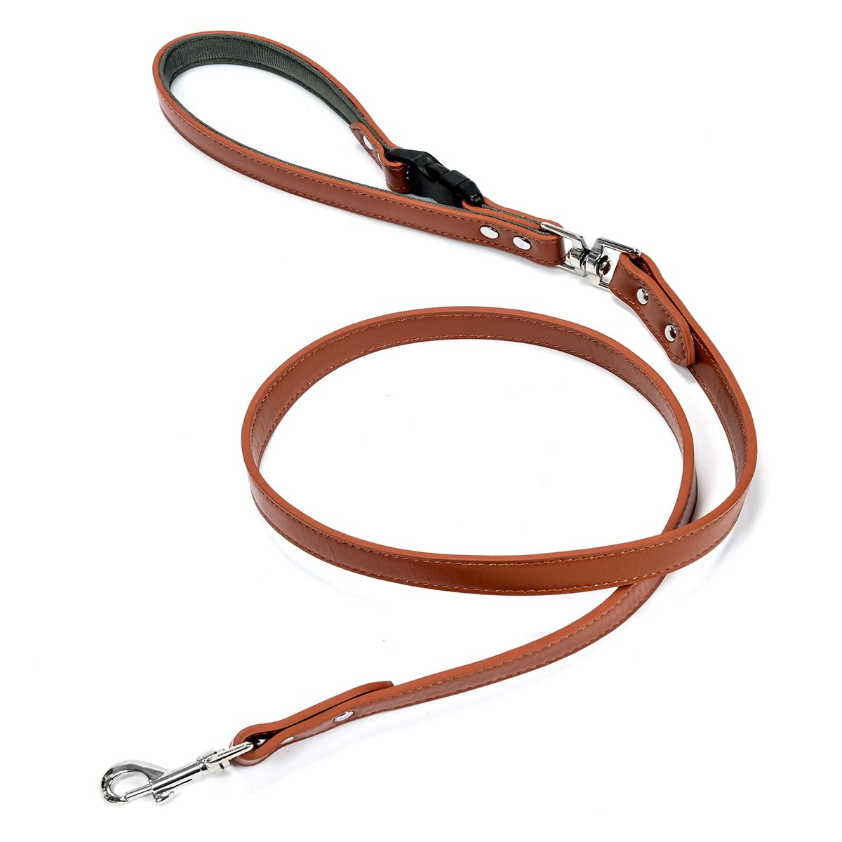 

Beanspet Genuine Leather Pet Lead Dog Lead with Swivel Fittings and Detachable Handle Cafe Style Available in 5 Colors for Dogs Small/Medium/Large
