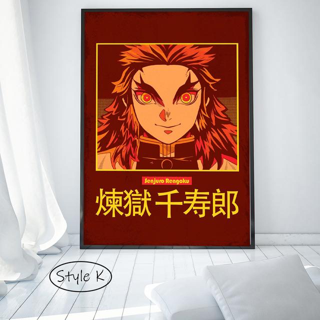 Anime Demon Slayer Poster Tanjirou Wall Art Canvas Painting Prints Pictures Home Bedroom Living Room Decor Murals Cuadros Gifts