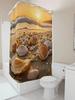 Sunset Seashell Beach Shower Curtain - Vibrant Coastal Design for a Waterproof and Unique Bathroom Décor