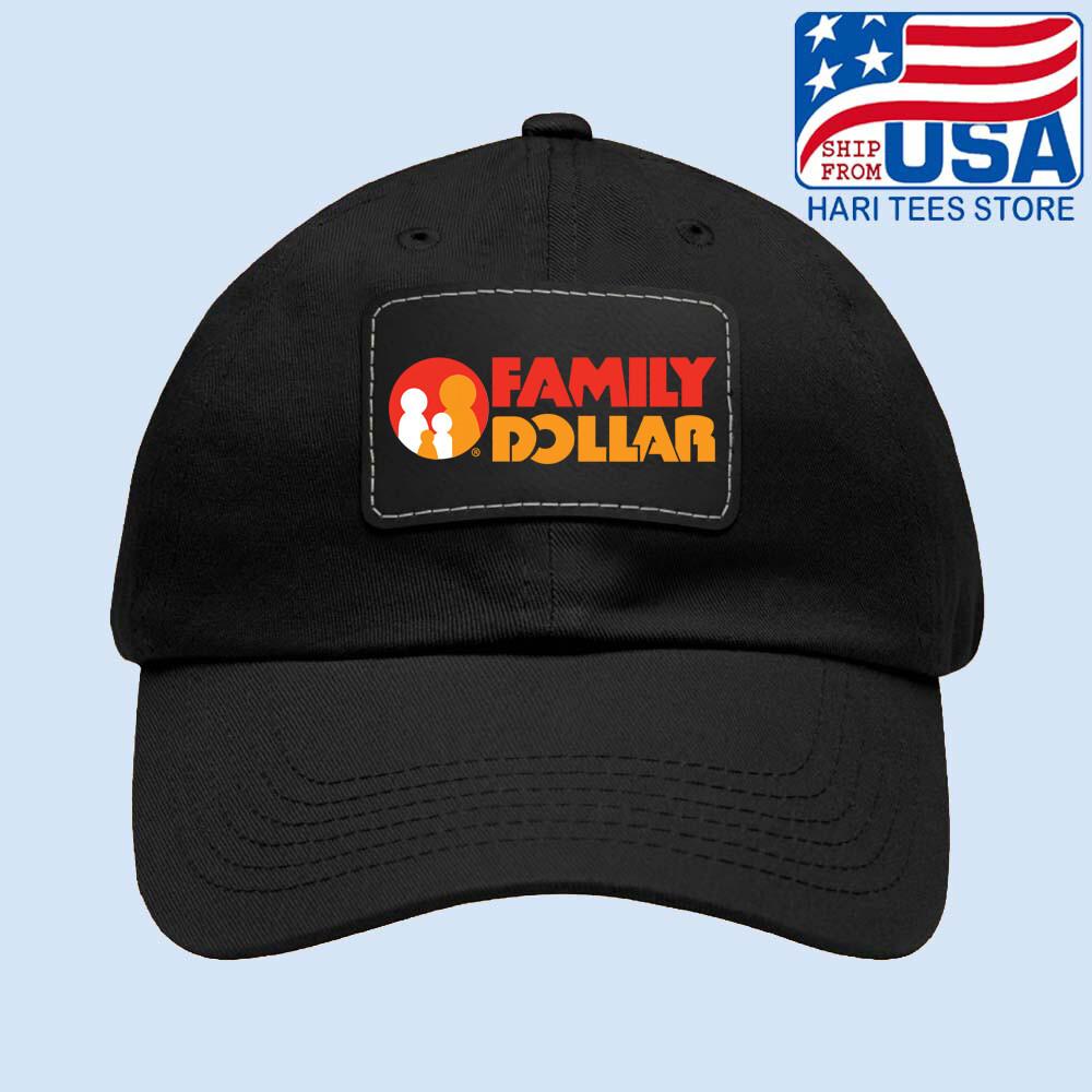 Family Dollar Store New Black Dad Hat with Leather Patch Adjustable Size Unisex T-Shirt XXXL