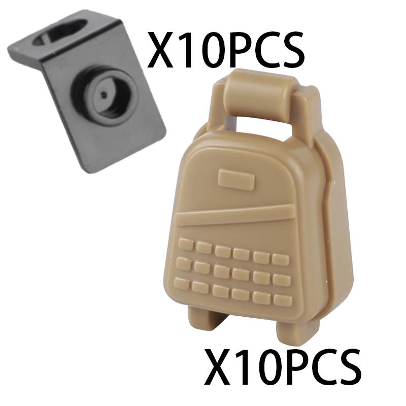 MOC Military SWAT Soldiers Building Blocks Accessories Set Medical Box Vest Backpack Bricks Kids Gift