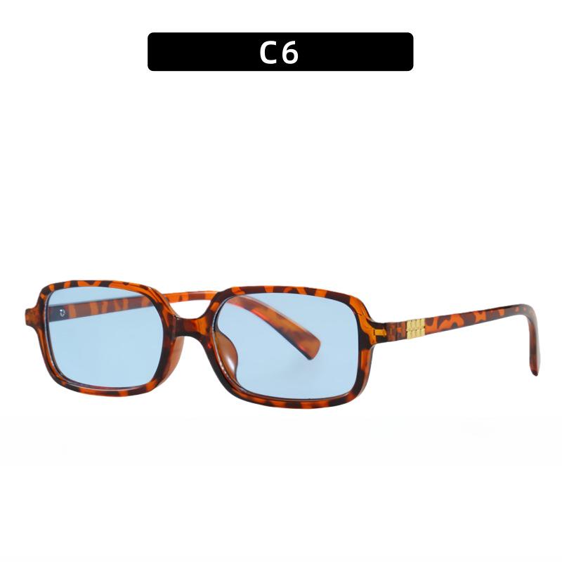 Modne małe kwadratowe okulary przeciwsłoneczne w stylu europejsko-amerykańskim - Unisex Street Style z wysokiej klasy wykończeniem